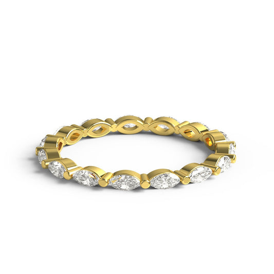 Marquise Diamond Eternity Band / 14k Gold Eternity Diamond Engagement Ring / Wedding Band / Stack Ring / Wedding Ring / Bridal Gift