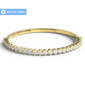 Diamond Wedding Band / 14k Gold Round Diamond Half Eternity Wedding Ring / Engagement Ring / Diamond Stacking Ring / Wedding Ring