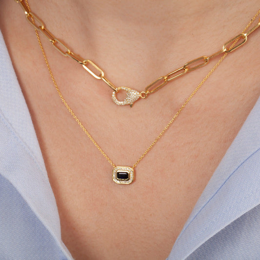 Diamond and Sapphire Necklace