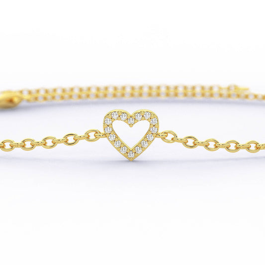 Diamond Heart Bracelet