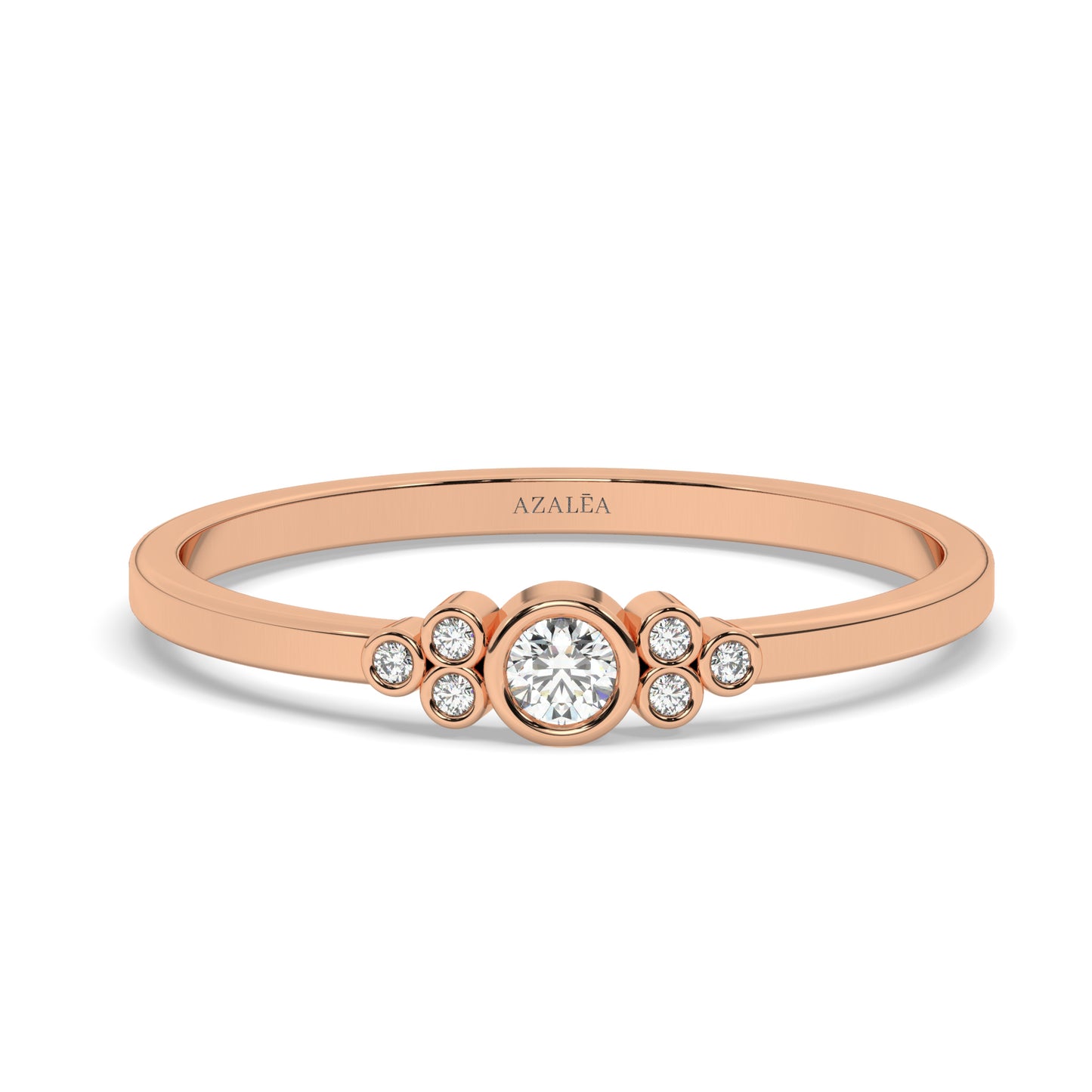Diamond Bezel Stacking Ring