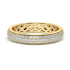 3 Row Halfway Diamond Wedding Band