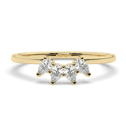 Pear Diamond Wedding Band