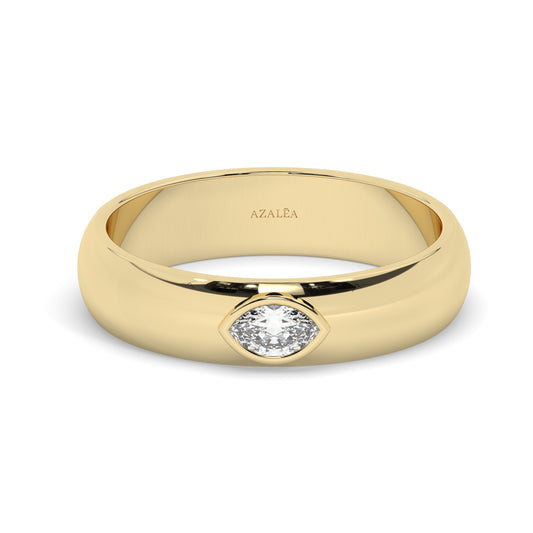 Marquise Diamond Wedding Band