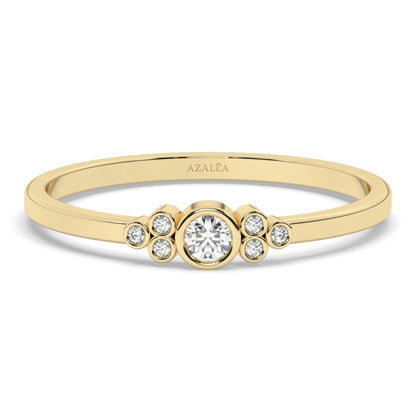 Diamond Bezel Stacking Ring