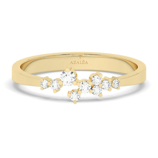 Diamond Cluster Wedding Ring