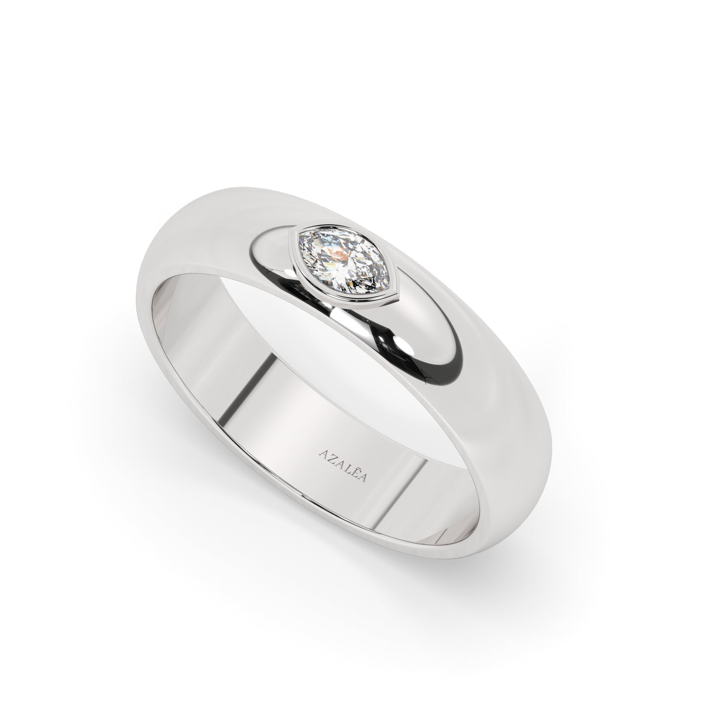 Marquise Diamond Wedding Band