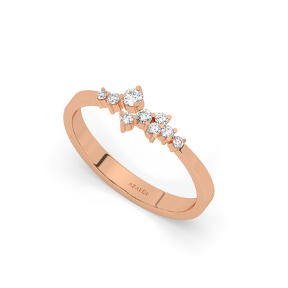 Diamond Cluster Wedding Ring