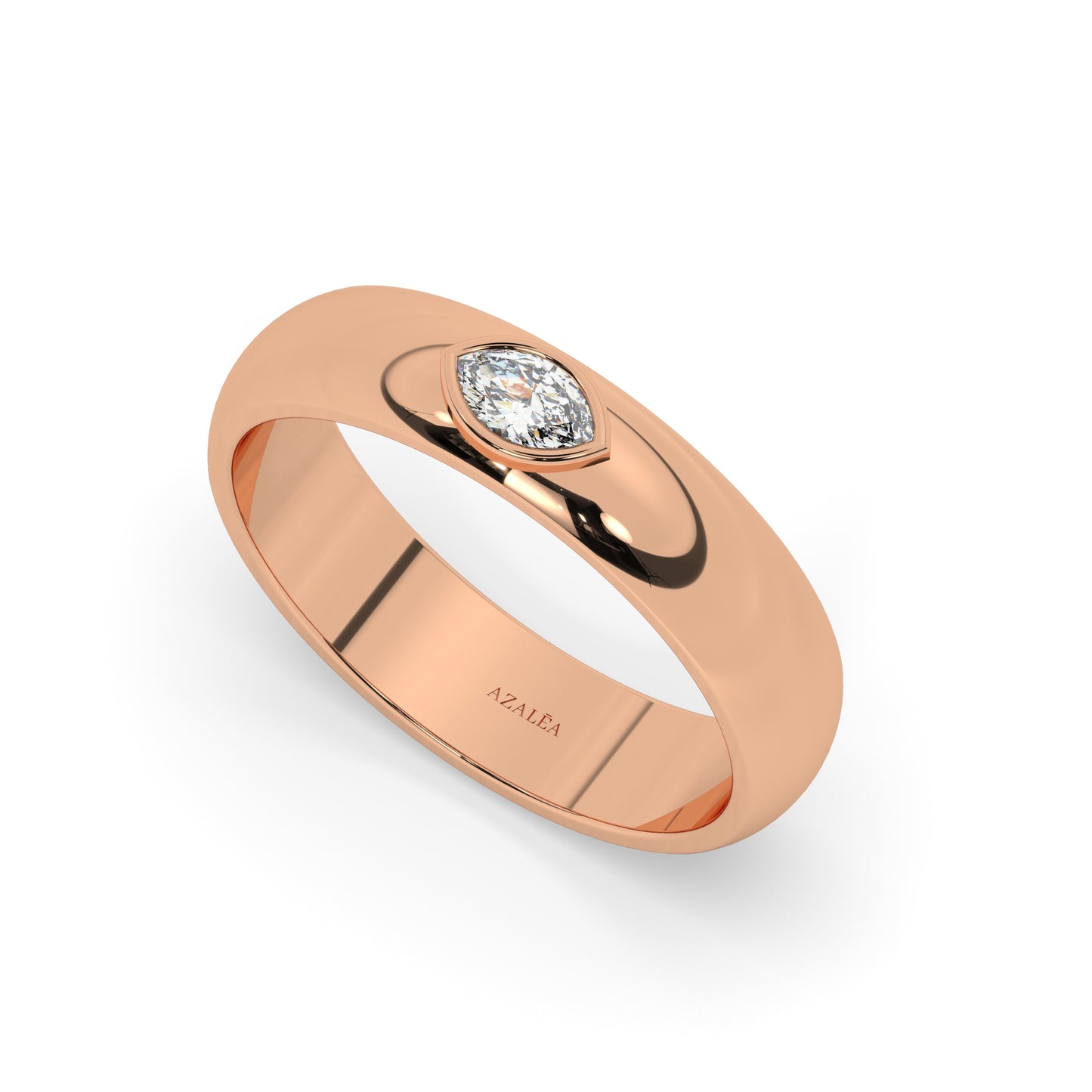 Marquise Diamond Wedding Band
