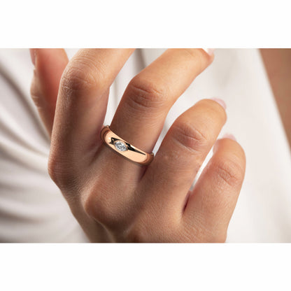 Marquise Diamond Wedding Band