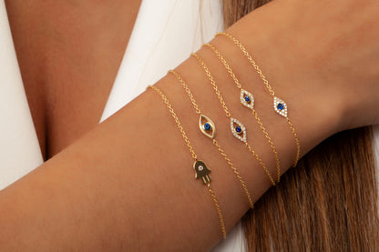 Sapphire Evil Eye Diamond Bracelet