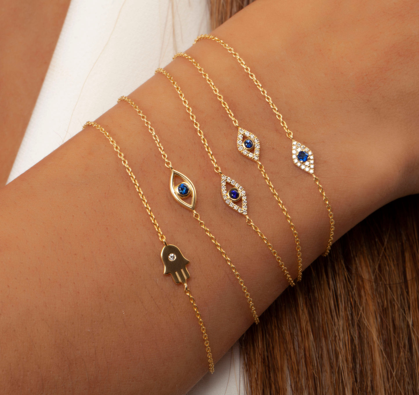 Sapphire Evil Eye Diamond Bracelet