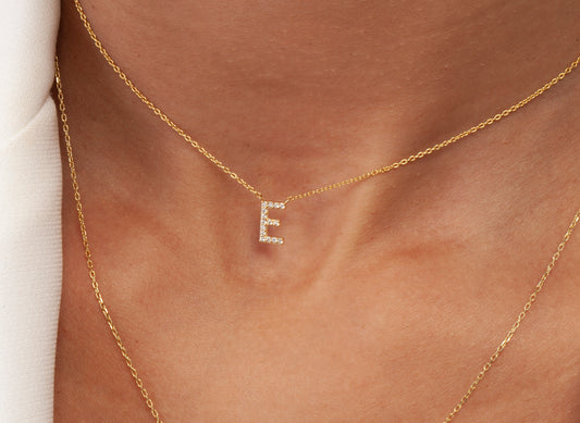 Diamond Initial Necklace