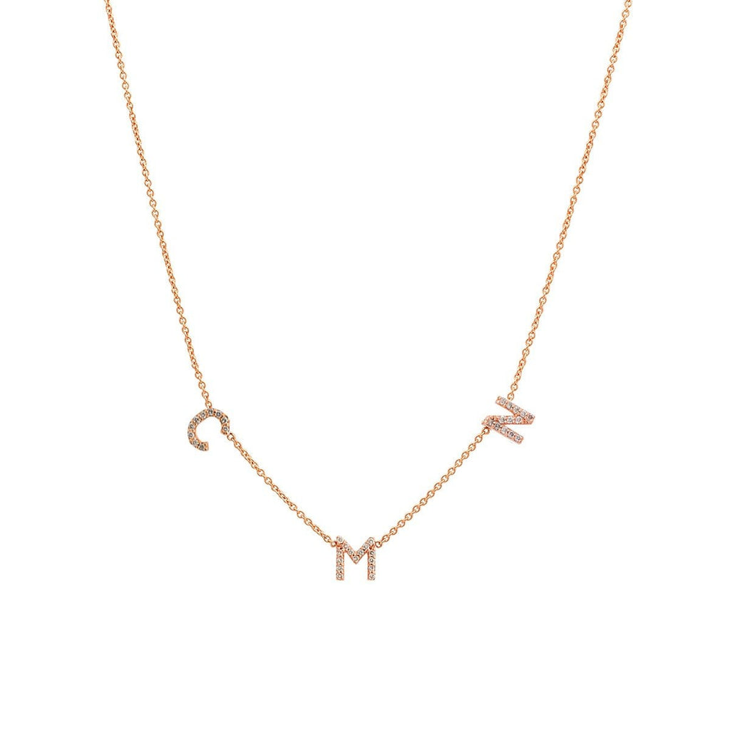 Diamond Initial Necklace