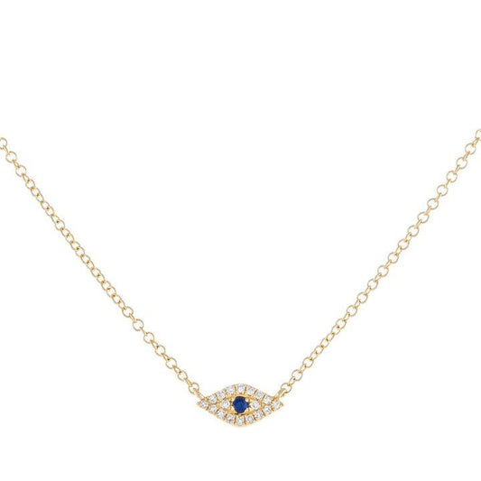 Sapphire Evil Eye Necklace