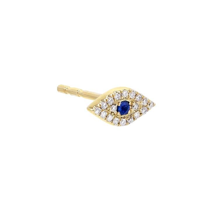 Evil Eye Sapphire and Diamond Evil Eye Stud Earrings