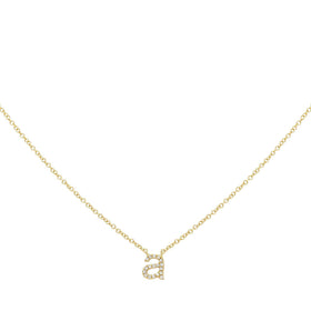 14k Gold Diamond Initial Necklace: Personalized Dainty Jewelry Gift for Birthday Anniversary Graduation