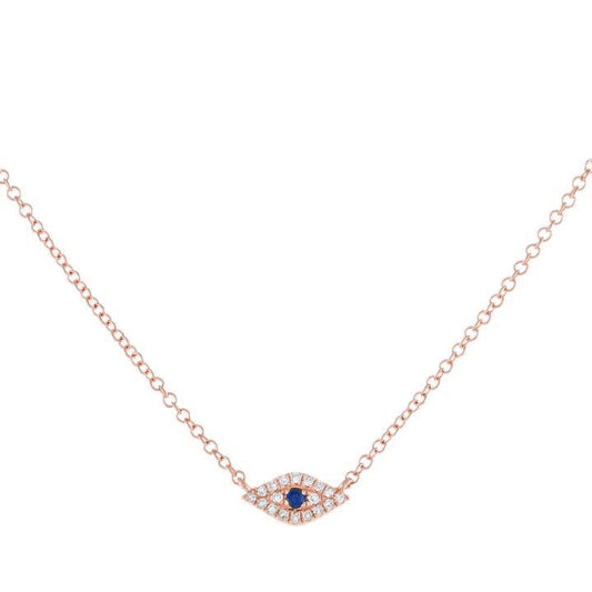 Sapphire Evil Eye Necklace