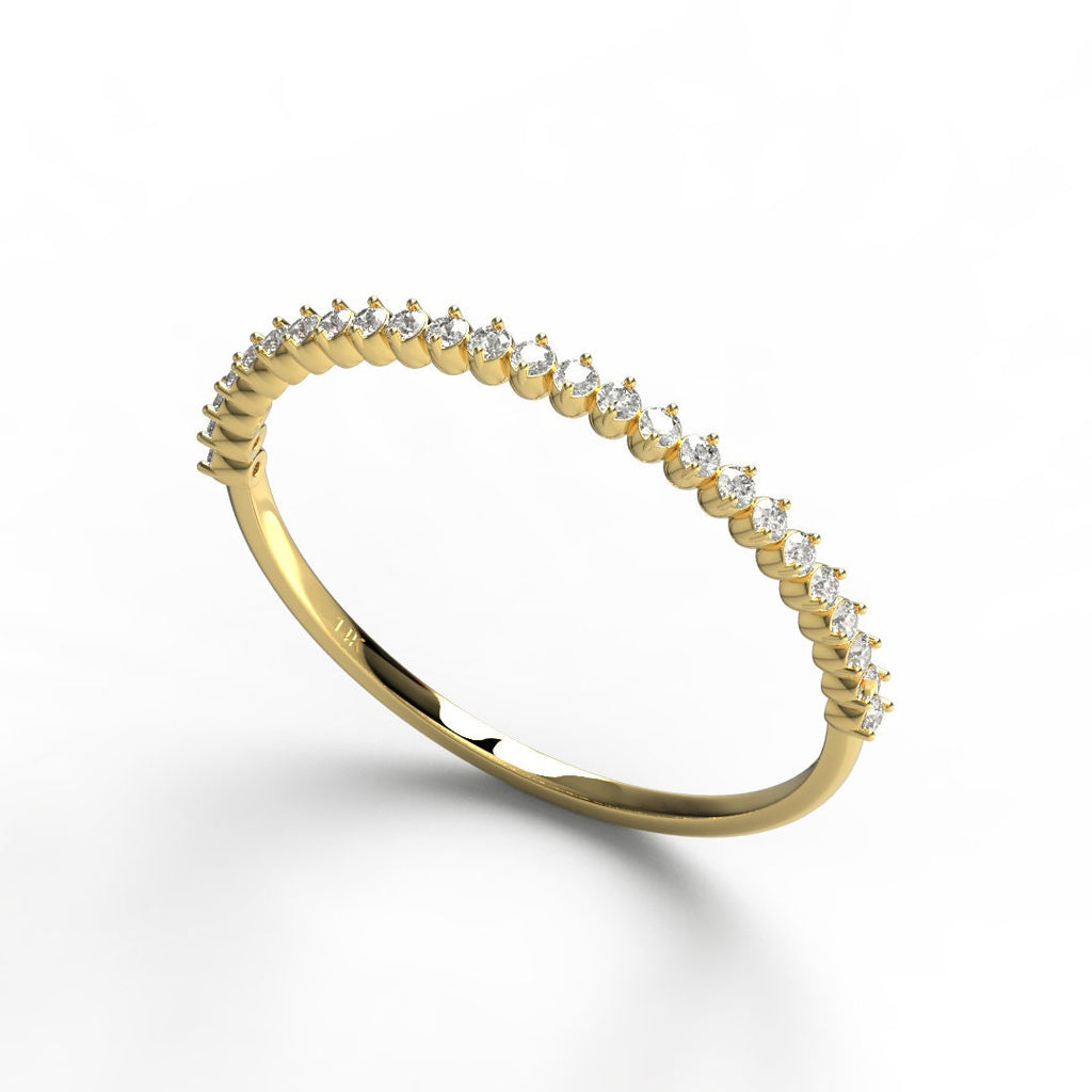 Round Diamond Half Eternity Wedding Ring