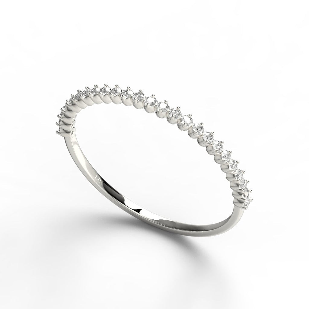 Round Diamond Half Eternity Wedding Ring