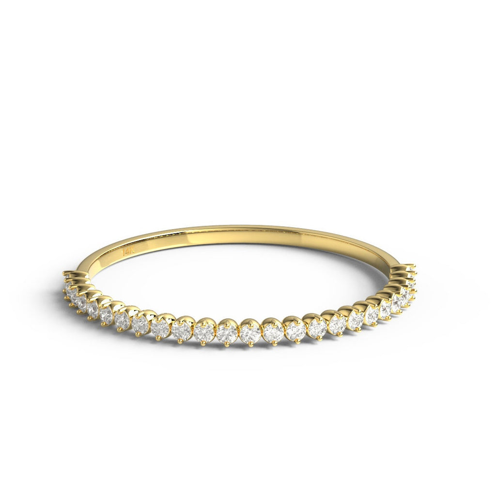 Round Diamond Half Eternity Wedding Ring