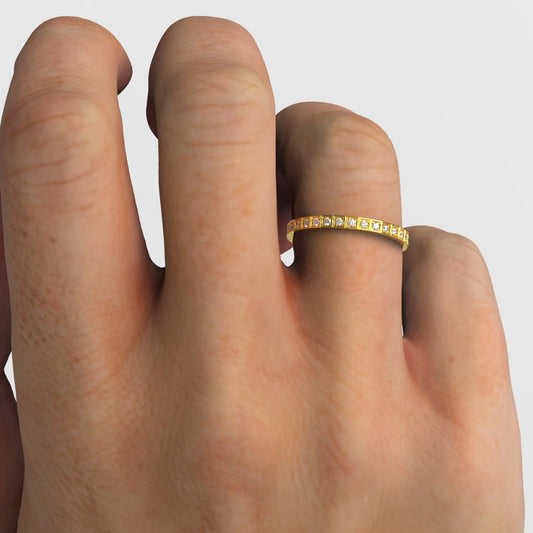 Diamond Wedding Band / 14k Gold Diamond Eternity Wedding Ring / Eternity Ring / Stacking Ring/ Anniversary Gift
