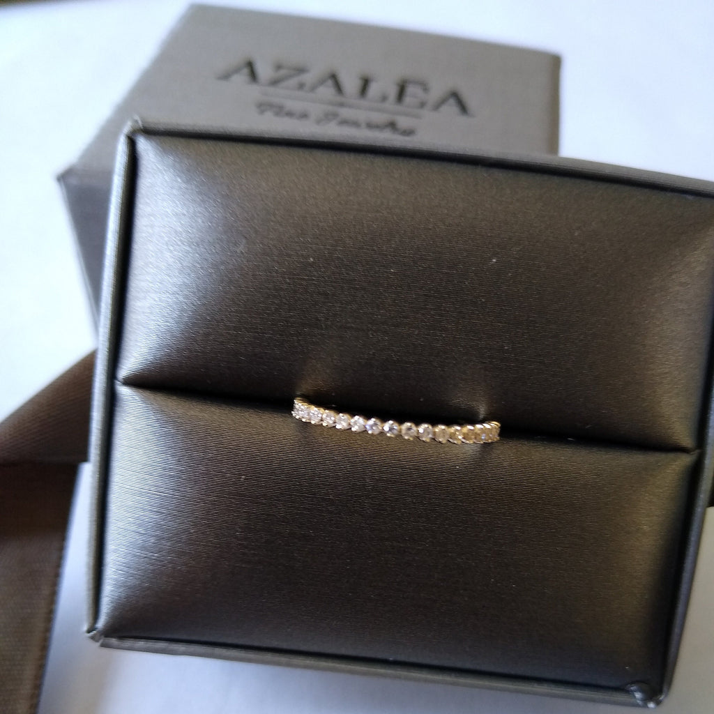 Round Diamond Half Eternity Wedding Ring