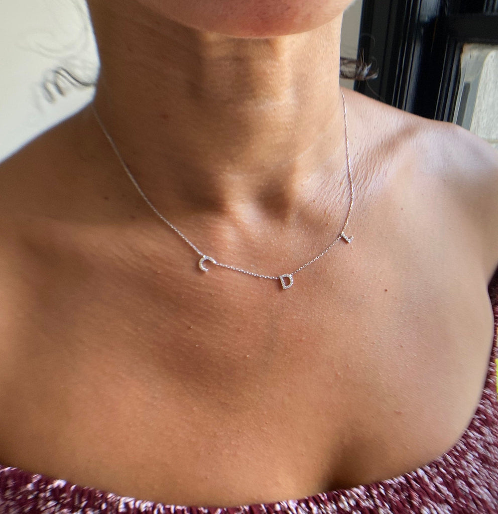 Diamond Initial Necklace
