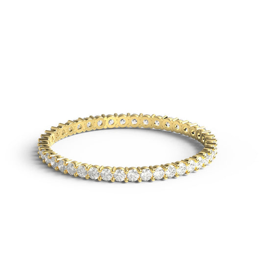 Diamond Stacking Ring / 14k Gold Diamond Eternity Stacking Band / Anniversary Gift / Diamond Stacking Ring / Diamond Wedding Ring