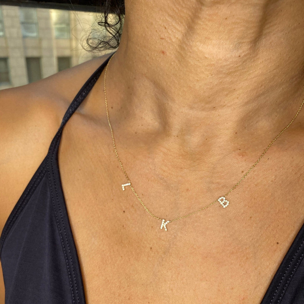 Diamond Initial Necklace