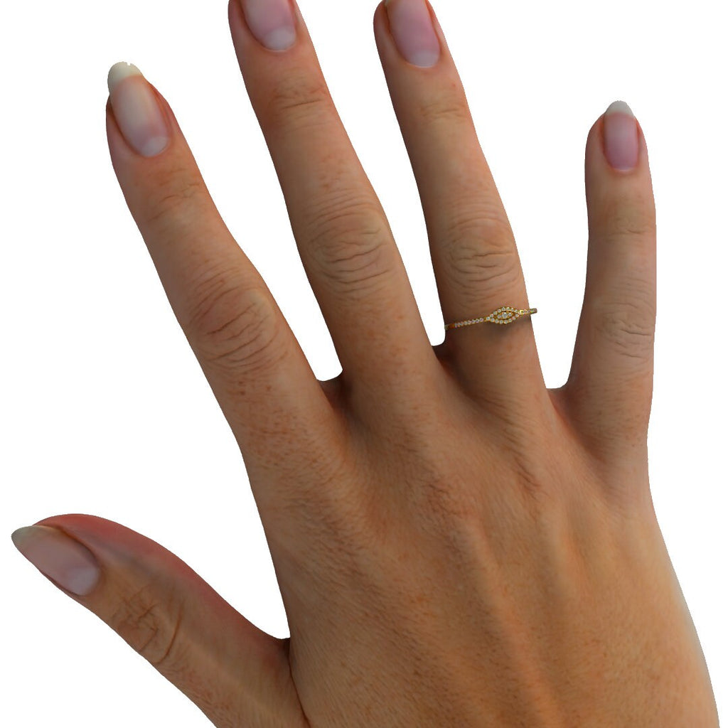Diamond Evil Eye Ring