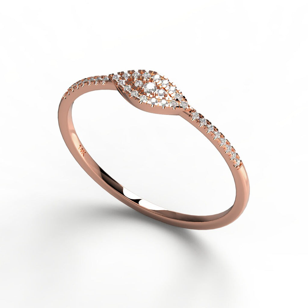 Diamond Evil Eye Ring