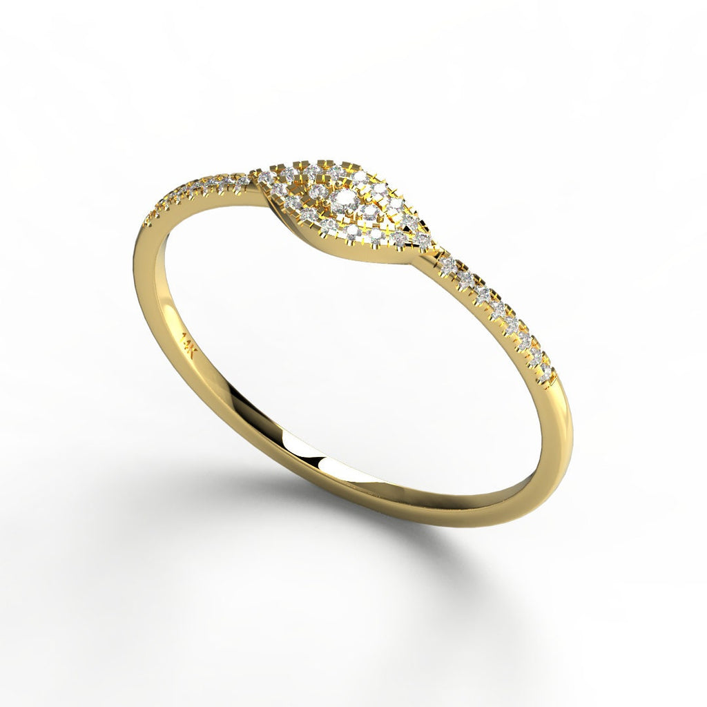 Diamond Evil Eye Ring