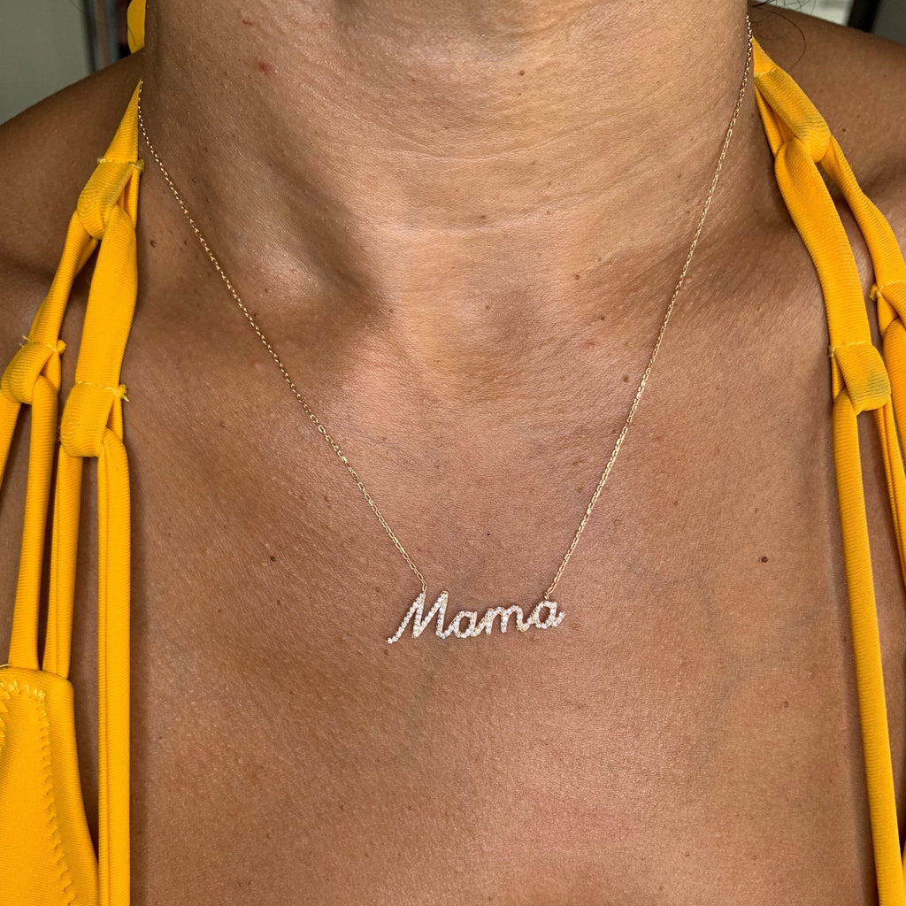 Diamond Name Necklace / 10 Font Options