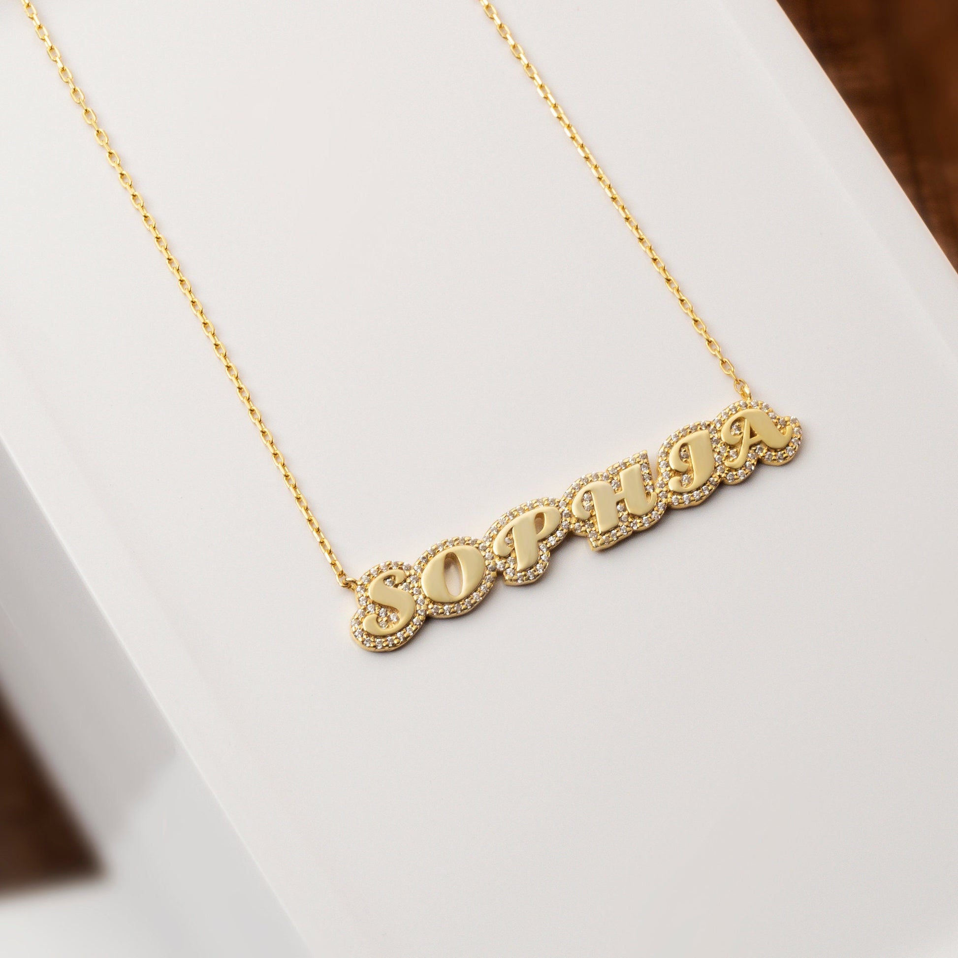 Personalized Diamond Name Necklace