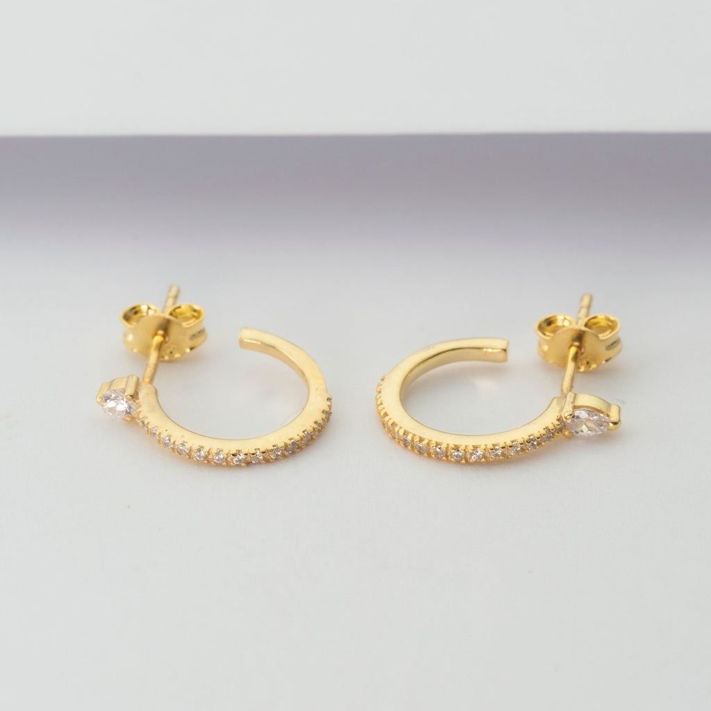 Pear Diamond Hoop Earrings
