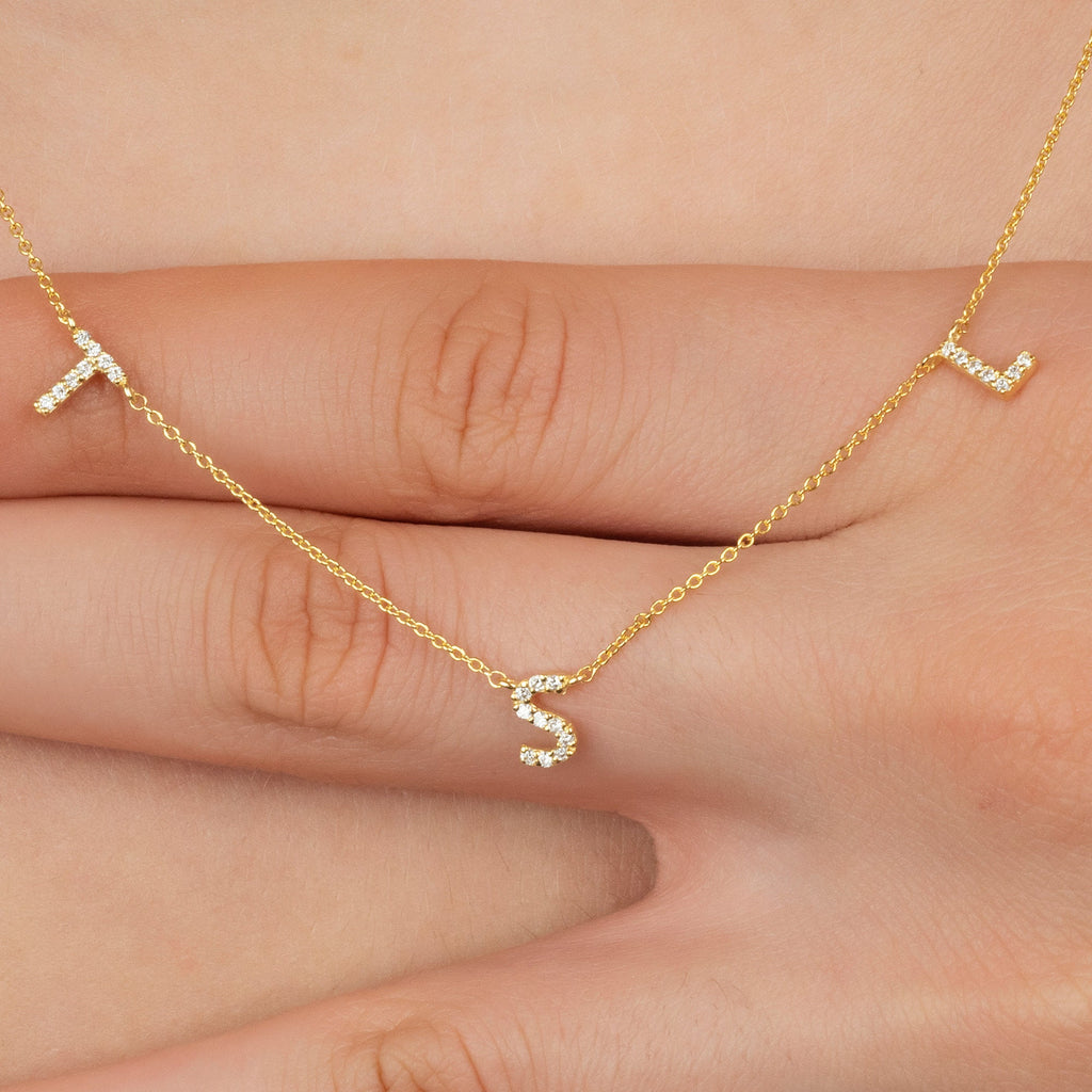 Diamond Initial Necklace