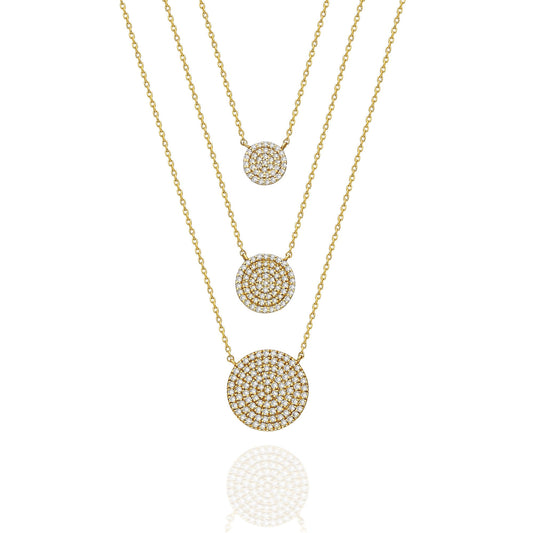 Diamond Disc Necklace