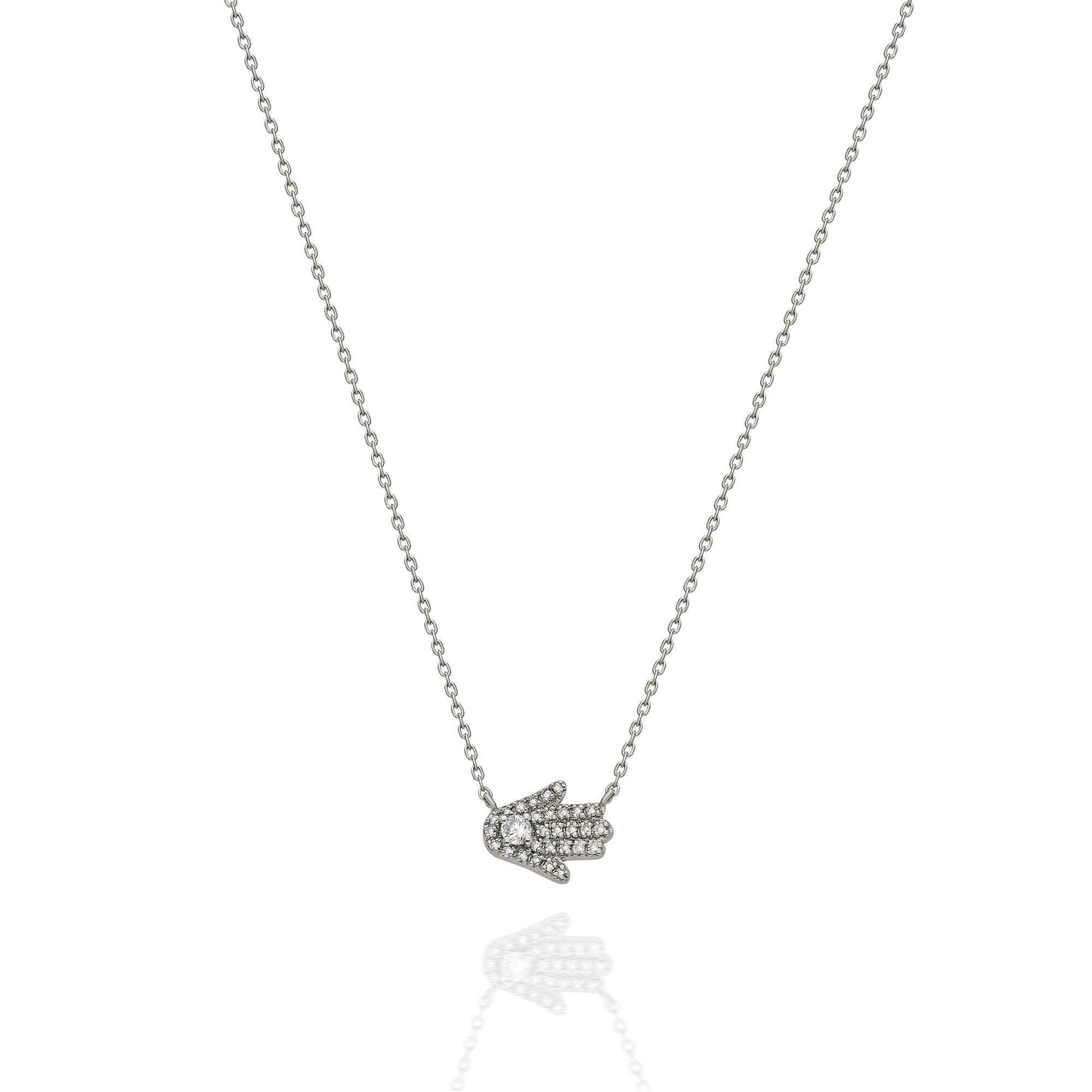 Diamond Hamsa Necklace