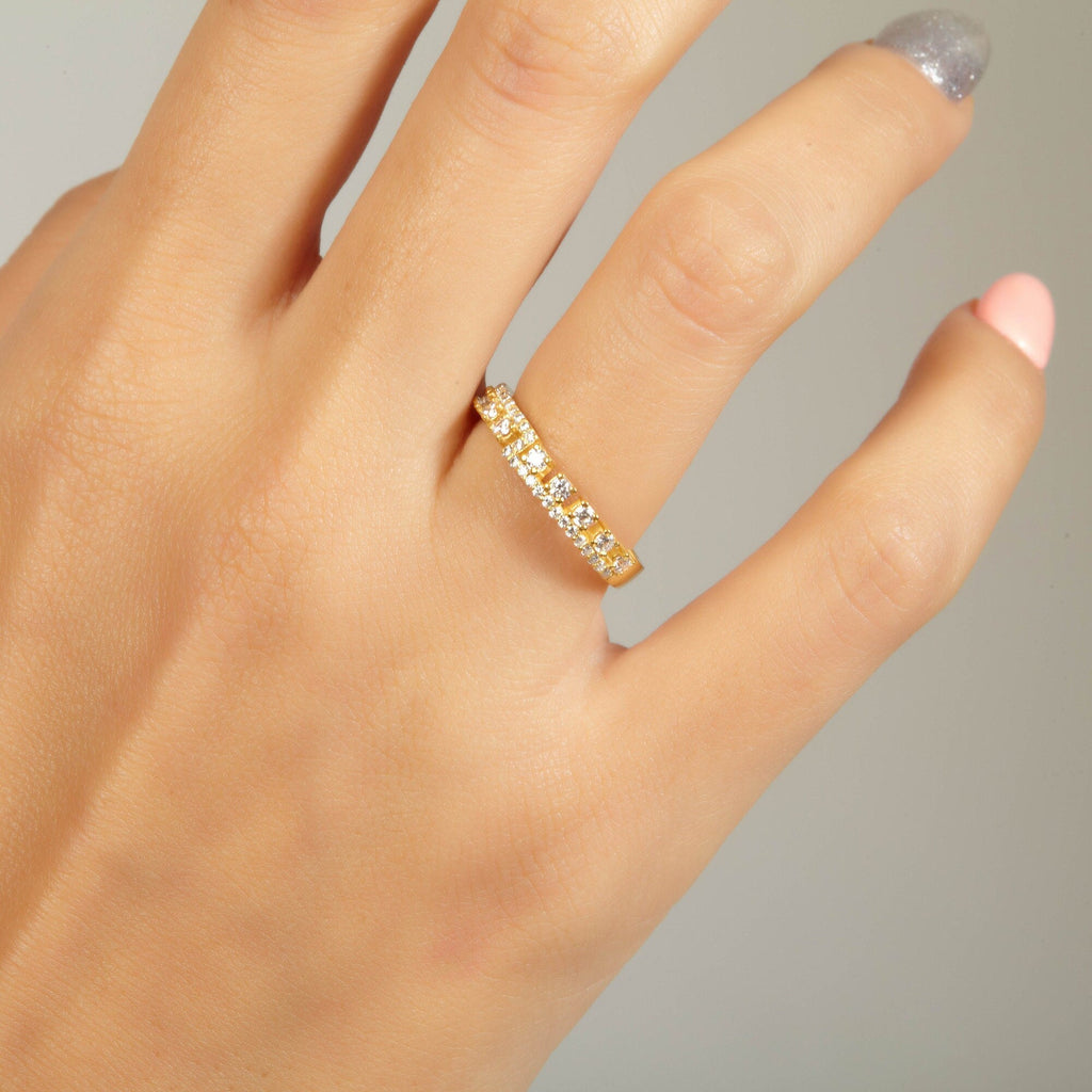 Diamond Half Eternity Wedding Band