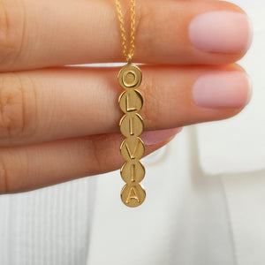 Gold Initial Necklace / 14k Gold Personalized Initial Necklace /14 K Gold Name Necklace / Birthday Gift / Anniversary Gift / Graduation Gift