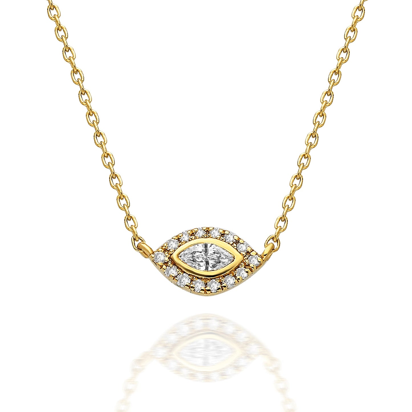 Diamond Evil Eye Necklace