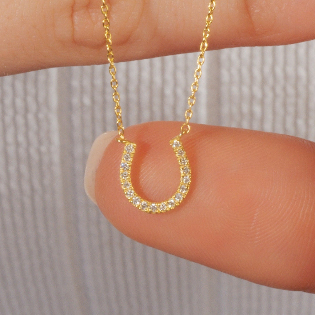 Diamond Horseshoe Necklace