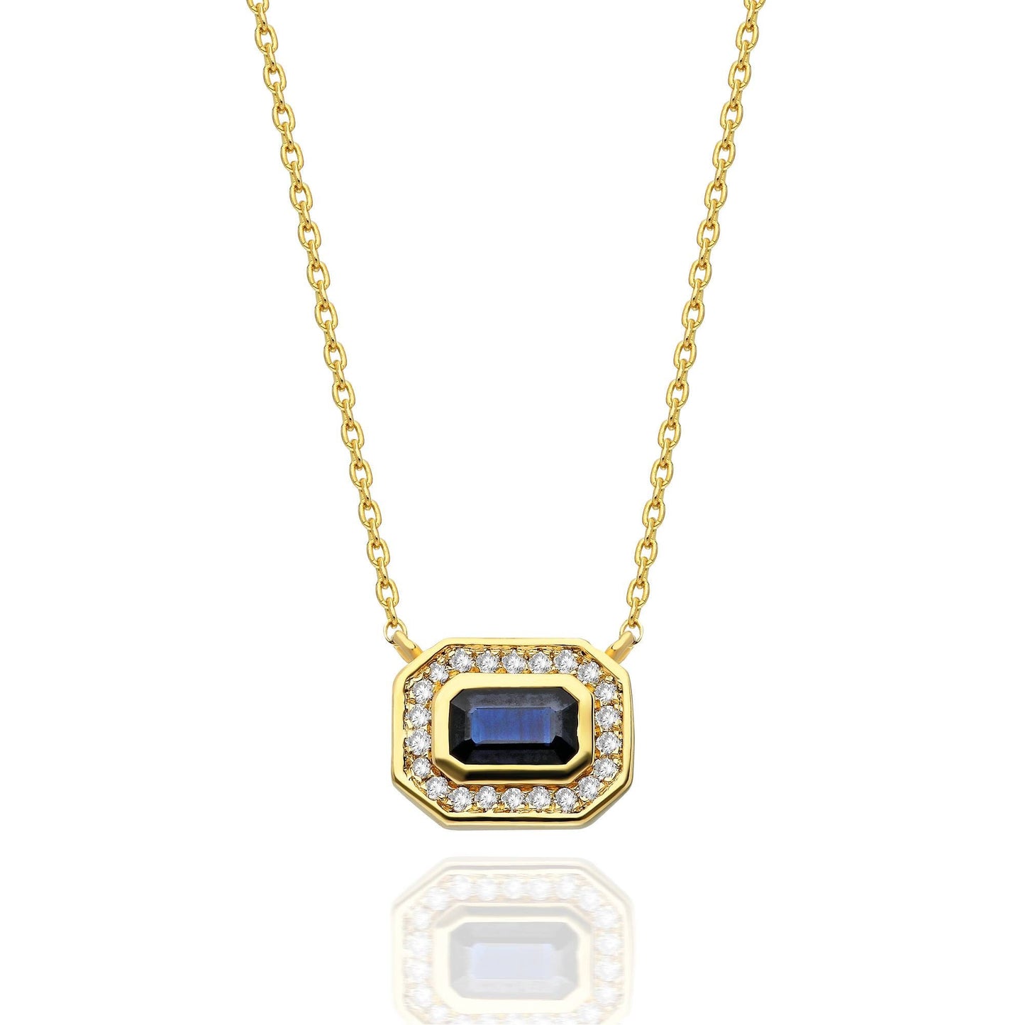 Diamond and Sapphire Necklace