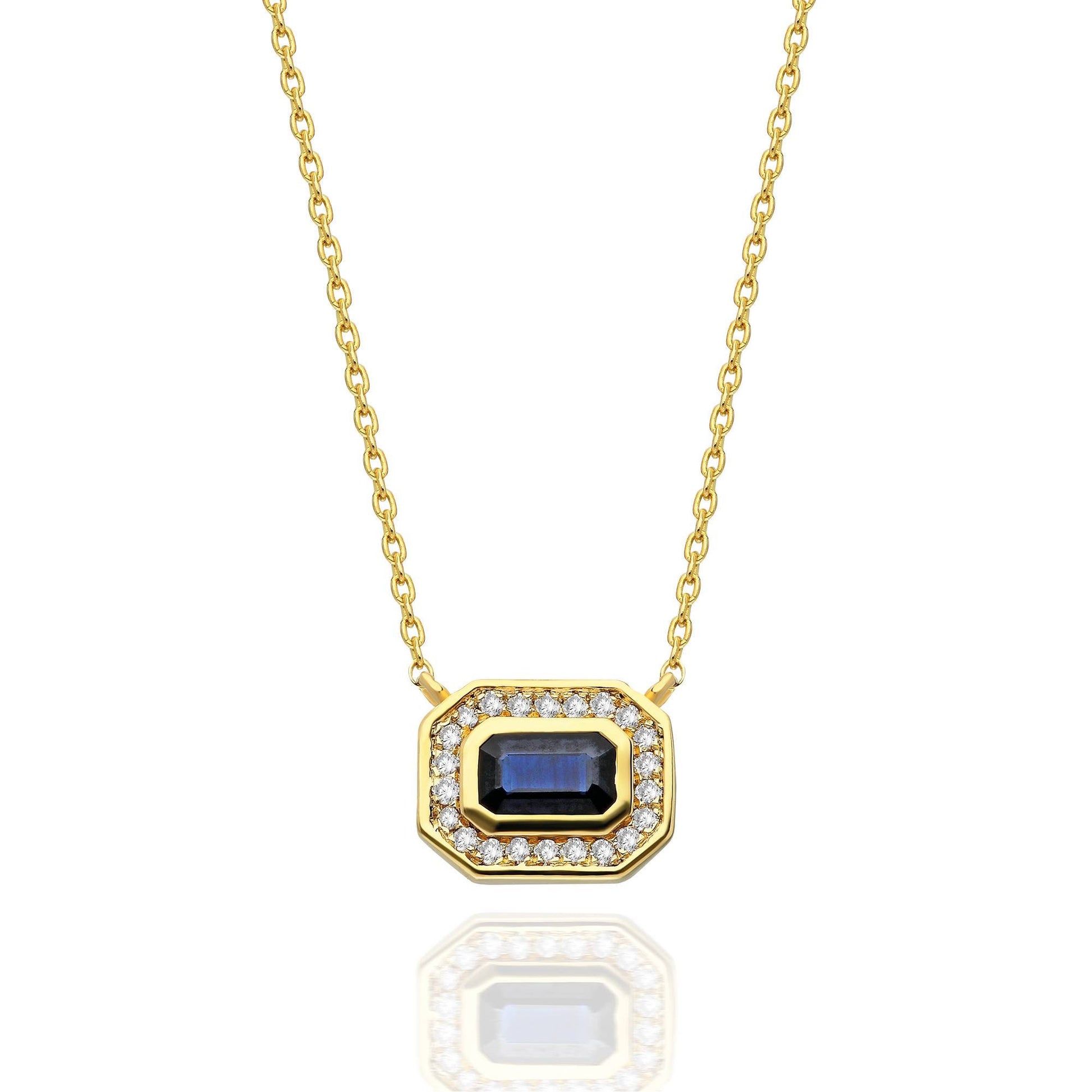 Diamond and Sapphire Necklace