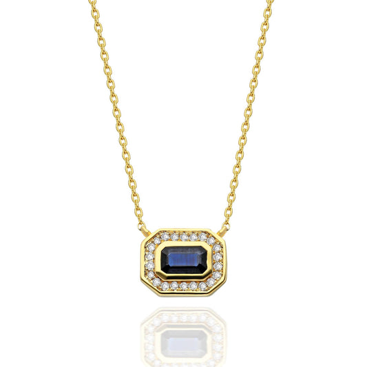 Diamond and Sapphire Necklace