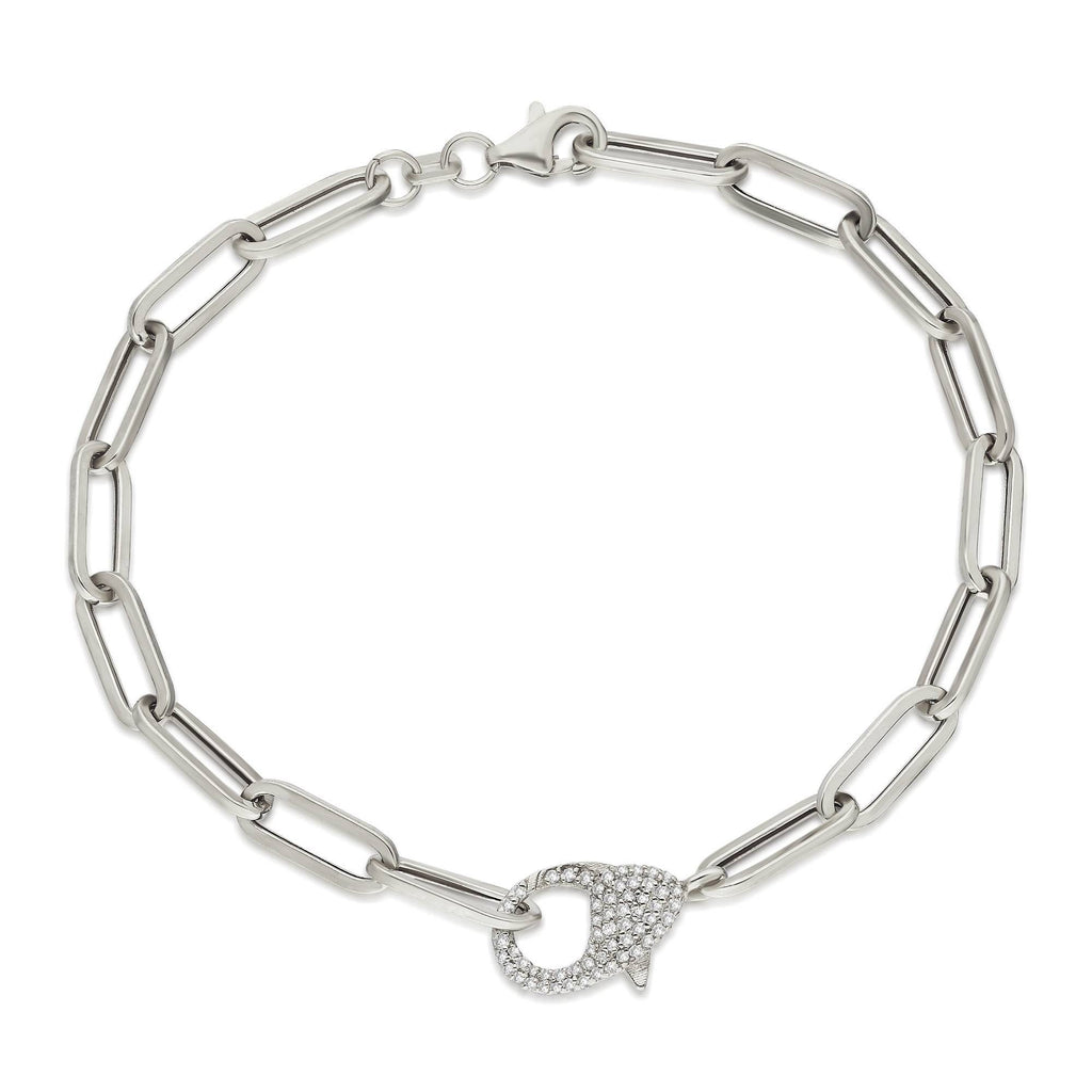 Diamond Paperclip Bracelet
