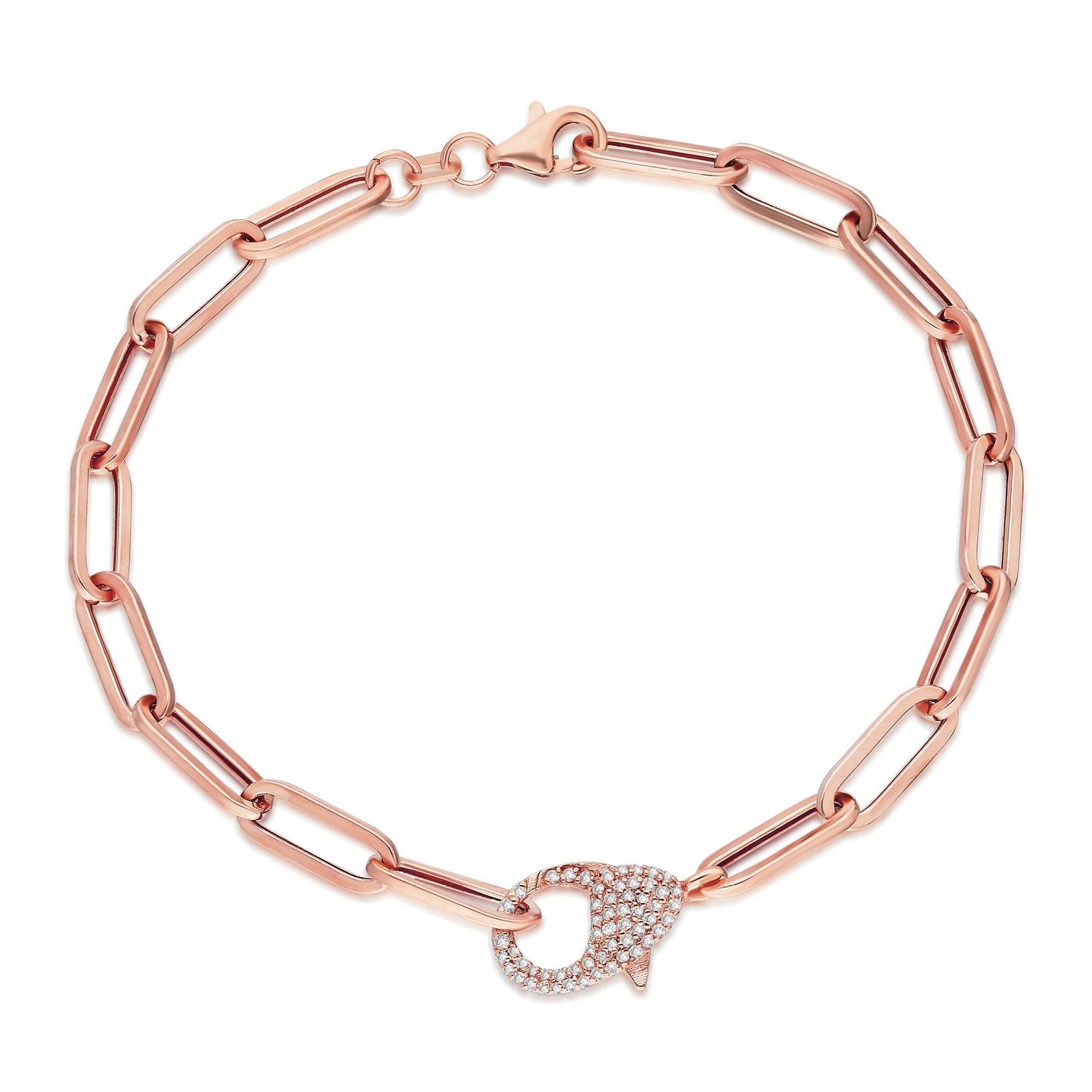 Diamond Paperclip Bracelet