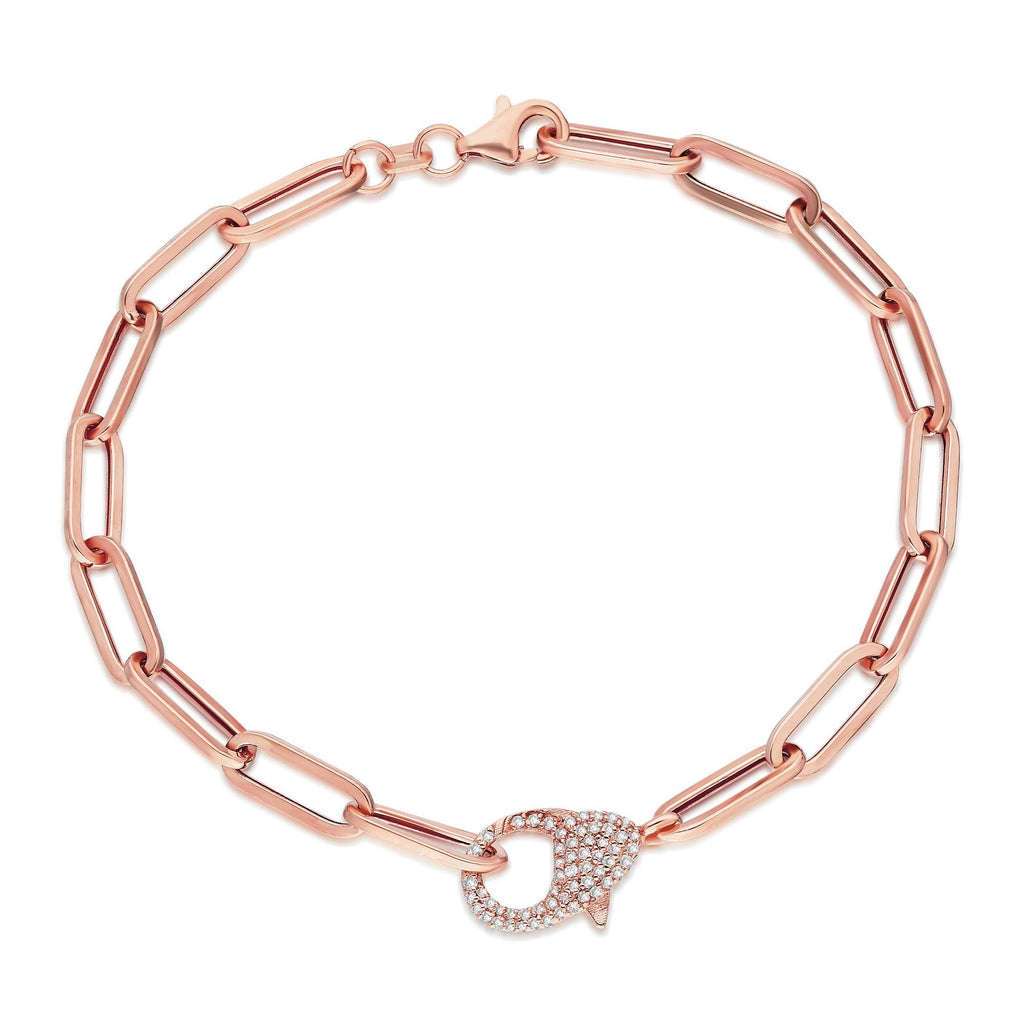 Diamond Paperclip Bracelet