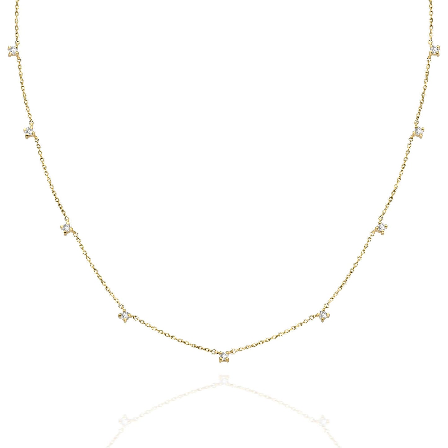 Diamond Station Necklace